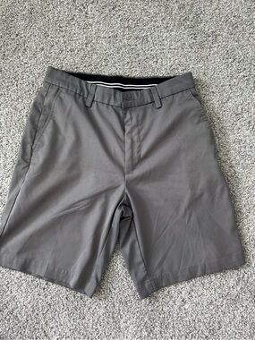 Amazon Essentials Men's Charcoal Flat Front Shorts